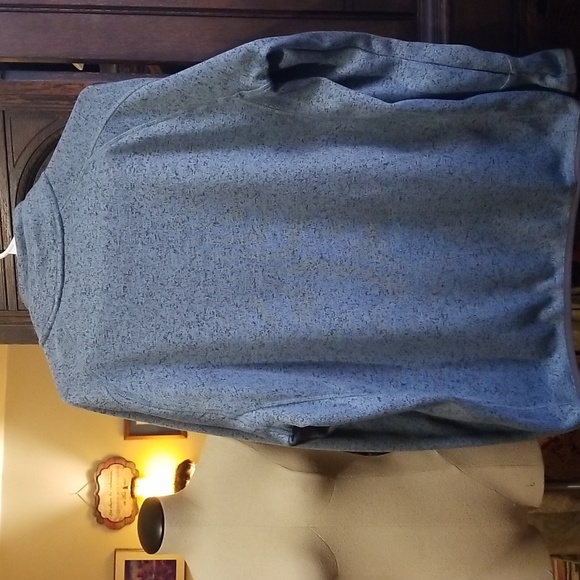 3/30- (L) NWOT ROYAL CLASS soft  1/4 zip double pocketed heathered pullover - Picture 5 of 6